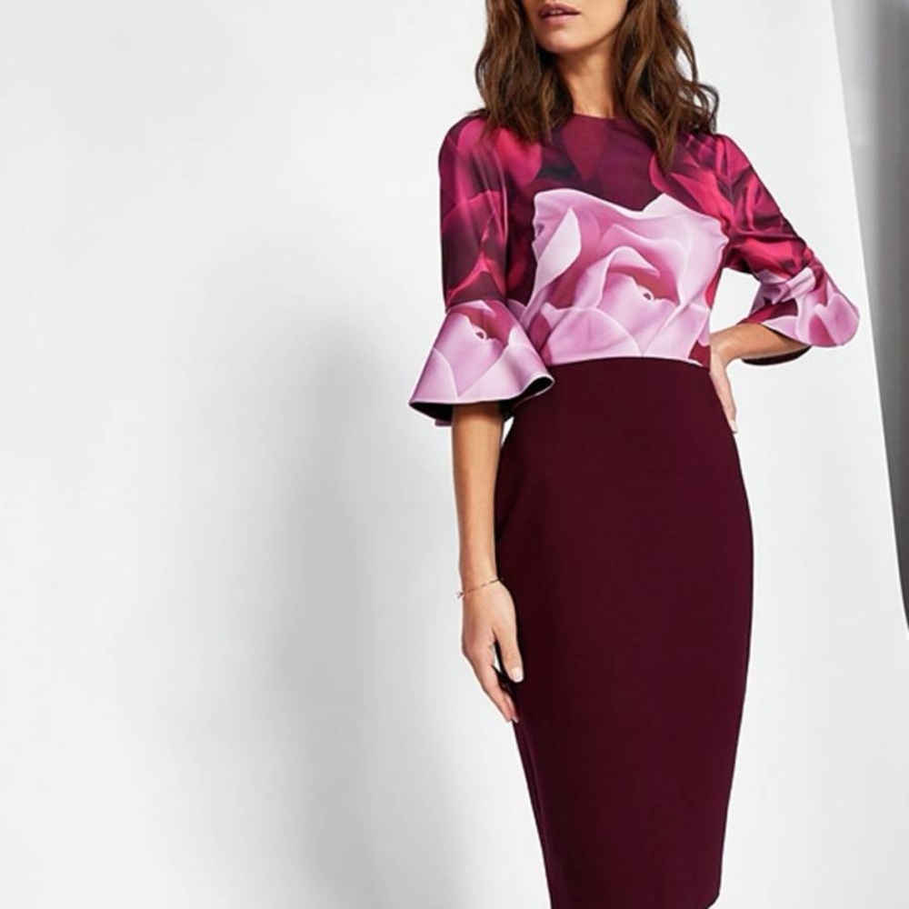 Ted Baker TZALVA Porcelain Rose Bodycon Dress